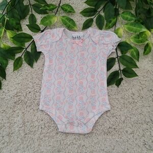 Baby Girl Floral & Bows Onesie (3-6 Months)